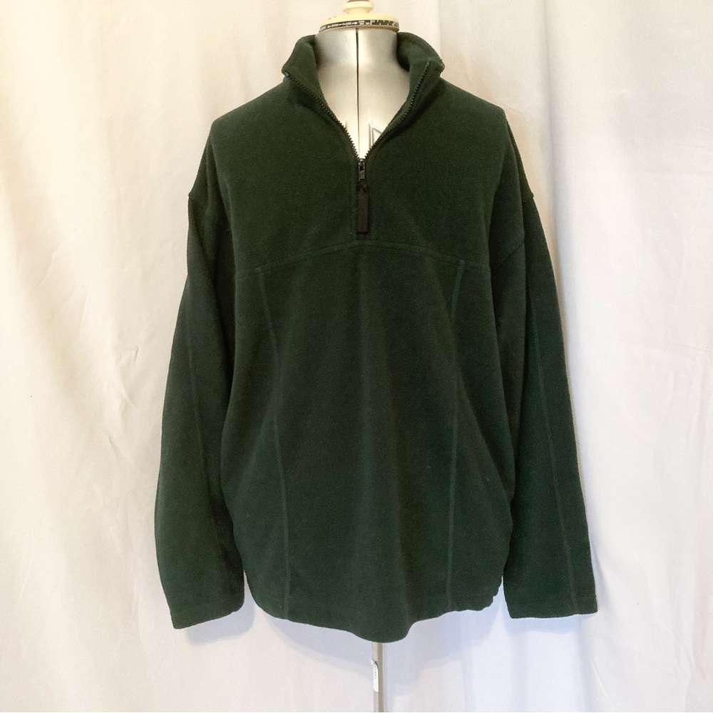 Forest Green Fleece Pullover Sweater XL